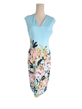 Maggy London floral v-neck dress